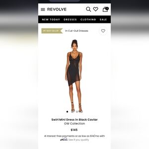 NWT Black Sheer Panel Mini Dress